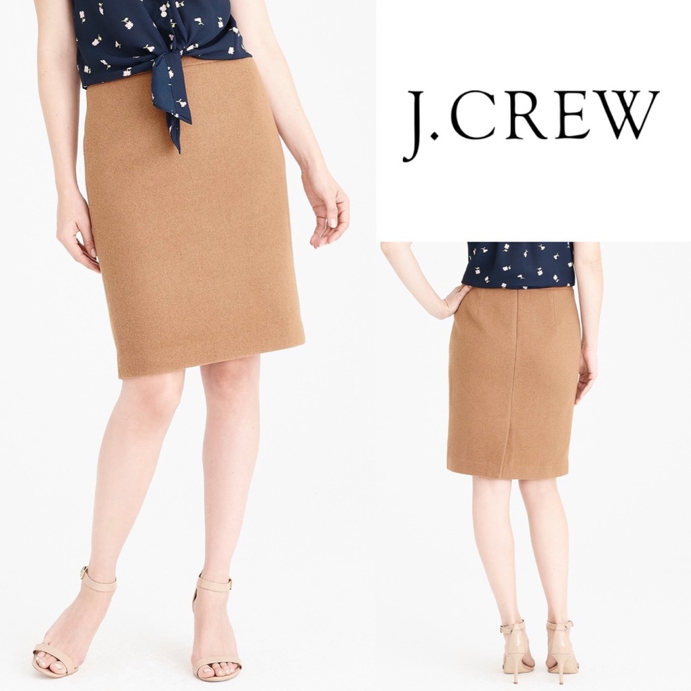 NWT J Crew The Pencil Skirt in Double Serge Wool 6